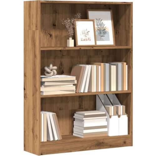 VidaXL Knjižna omara artisan hrast 80x24x109 cm inženirski les Slike