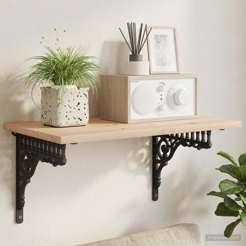  Nosači za zidne police 12 kom. Crna 27,5 x 23 x 4 cm Čelik Cijene