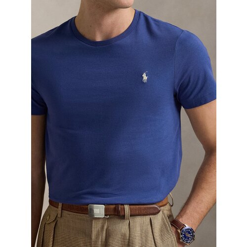 Polo Ralph Lauren Majice s kratkimi rokavi T-SHIRT AJUSTE EN COTON Modra Slike