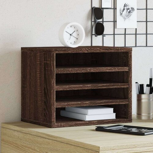  Organizator za stol boja hrasta 36x26x29 5 cm konstruirano drvo Slike