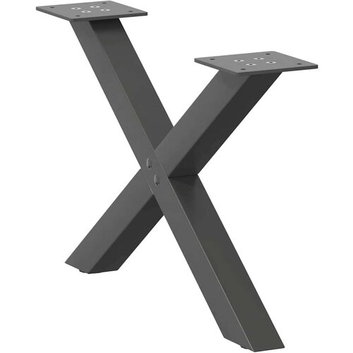  Noge za stolić u obliku slova X 2 kom antracit 60x(30-31) cm Slike