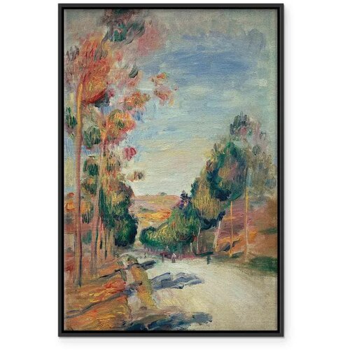  Slika - Pierre-Auguste Renoir &amp;ndash; Paysage d\&amp;#039;Essoyes 60x90 U crnom drvenom okviru Slike