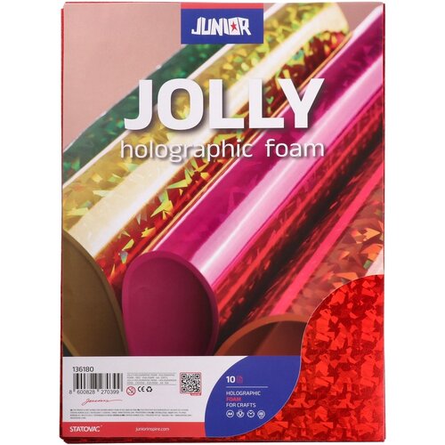 Junior Jolly Holographic Foam, hologramska pena, A4, 250g - odaberite boju Crvena Cene