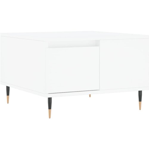 Maison Chic Klubska mizica - kavna mizica - Nizka mizica bela 55x55x36,5 cm inženirski les, (21755074) Cene