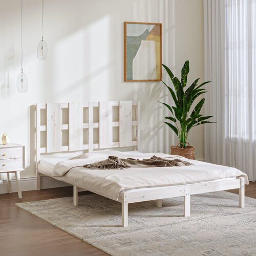 Furnova Posteljni okvir bel iz trdnega lesa 120x190 cm, (21936240) Slike