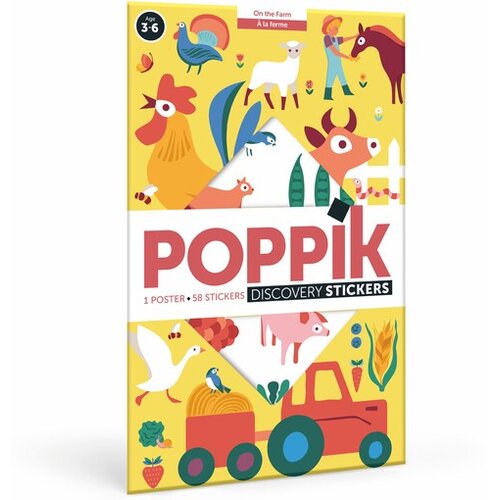 Poppik Edukativni poster s nalepnicama Otkrića Farma 7+ Cene