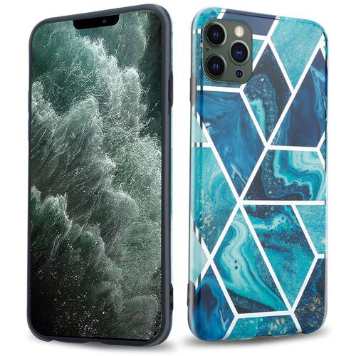 Cadorabo Case, združljiv z Apple in Blue Wave Marmor št. 13 - Zaščitni pokrov iz silikona TPU z mozaikom vzorca, (20566218) Cene