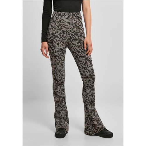 UC Ladies Women&amp;#039;s Zebra Boot High Waist Leggings - Asphalt/Black Slike