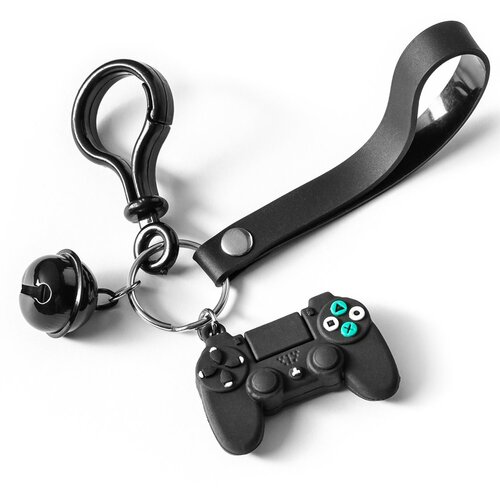  Privjesak za ključeve s joystickom i zvoncem - crni Slike