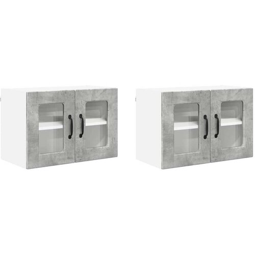  Zidni kuhinjski ormarić 2 pcs Betonski sivi 60 x 31 x 40 cm Slike