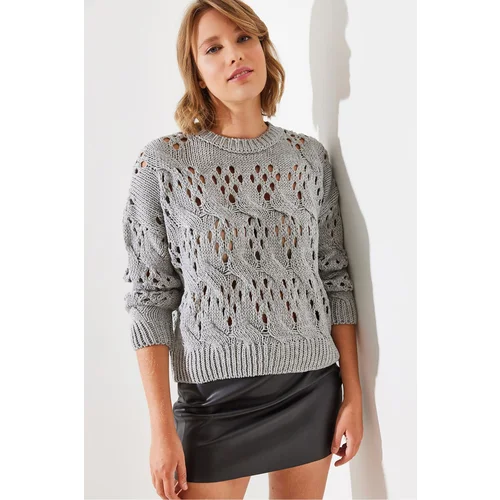 Bianco Lucci Women's Openwork Sweater