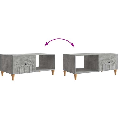  Stolić za kavu Betonska siva 90 x 50 x 40 cm Konstruirano drvo - Betonska siva Slike