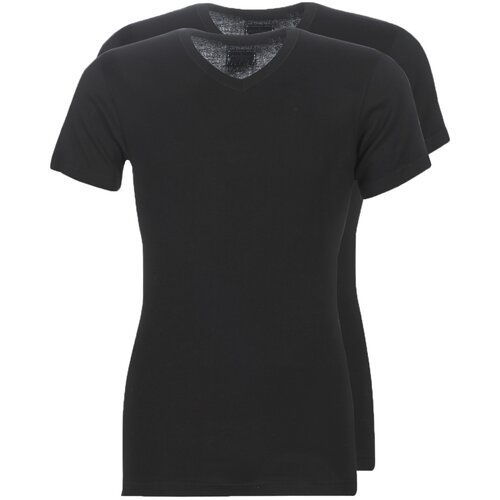 Athena Majice s kratkimi rokavi T SHIRT COL V Črna Slike