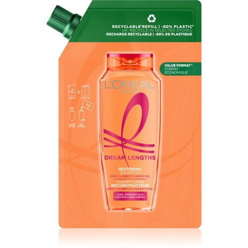 L&amp;acute;Or&amp;eacute;al Paris Elseve Dream Long obnovitveni &amp;scaron;ampon Refill 500 ml Slike
