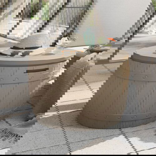 vidaXL 3-u-1 vrtna kutija za pohranu svjetlosmeđa od polipropilena Cijene