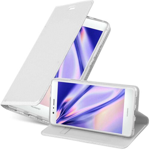 Cadorabo Huawei P9 LITE 2016/G9 LITE v klasično srebrno - Za&scaron;čitni ovitek z magnetnim zapiranjem, stoječo funkcijo in režo za kartice, (20558508) Cene