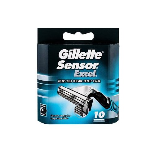 Gillette sensor excel nadomestne britvice 10 ks za mo&amp;scaron;ke Slike