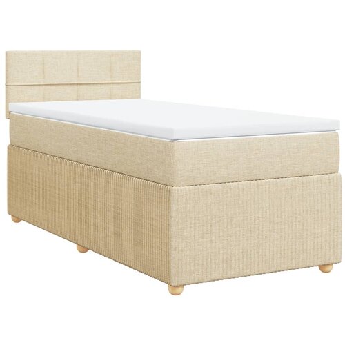 Maison Chic Box spring postelja - Vzmetna postelja z vzmetnico krem 90x190 cm blago SL22896, (21880596) Cene