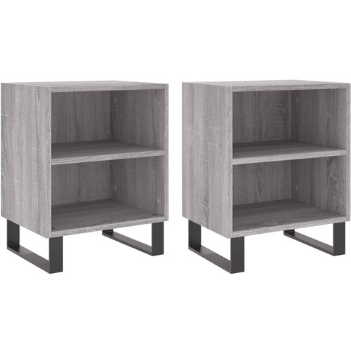 Maison Chic Dvo delni komplet Nočne omarice - Nočne mize siva sonoma 40x30x50 cm inženirski les, (21688146) Slike