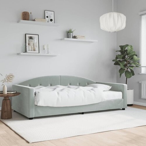 Dnevni krevet s madracem svjetlosivi 100 x 200 cm baršunasti Cene