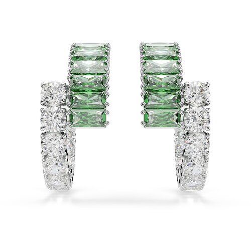 Swarovski Uhani zelena / transparentna Slike