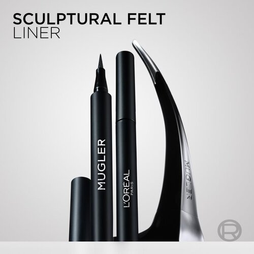 L&amp;acute;Or&amp;eacute;al Paris x Mugler precizno vodoodporno črtalo v obliki flomastra odtenek Black 1.1 ml Slike