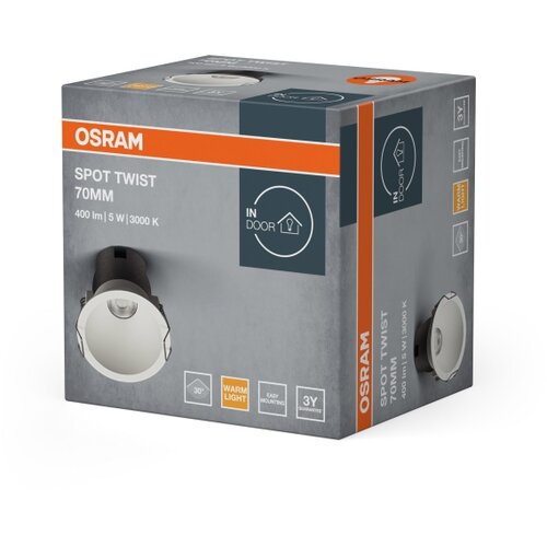 Osram LED ugradna svetiljka SPOT TWIST LED/5W/230V 3000K prečnik 7 cm bela Slike