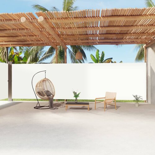 vidaXL Uvlačiva bočna tenda krem 220 x 1200 cm Cijene
