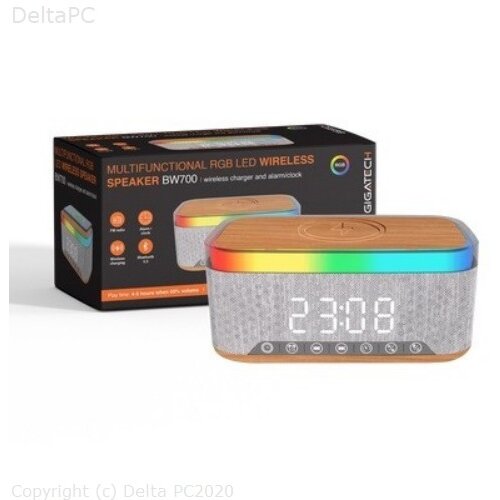  Bluetooth zvucnik, wireless punjac i alarm/sat Gigatech BW700 RGB Cijene