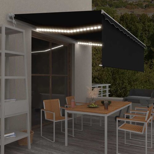  Automatska tenda s roletom i senzorom LED 5 x 3 m antracit Cijene