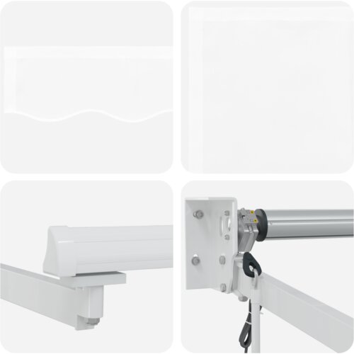 vidaXL Automatska Uvlačiva Tenda Bijela 300x250 cm, Zamjena Tende za okvir 3x2,5 m Bijela Cene