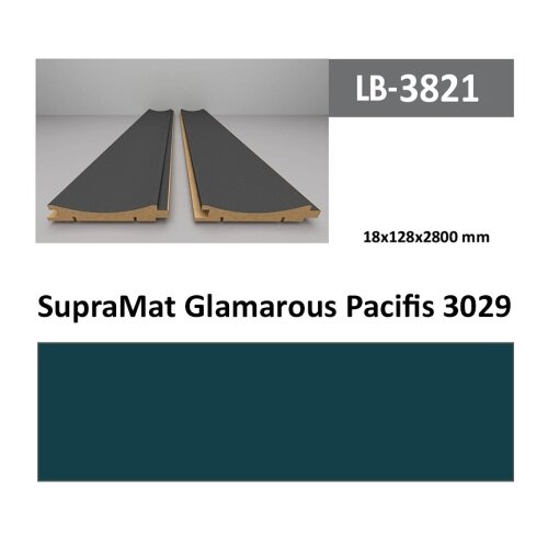 AGT profil Zidni MDF LB-3821 SupraMat Glamarous Pacific (3029) 2800x128x18mm ( 026-048 ) Cene