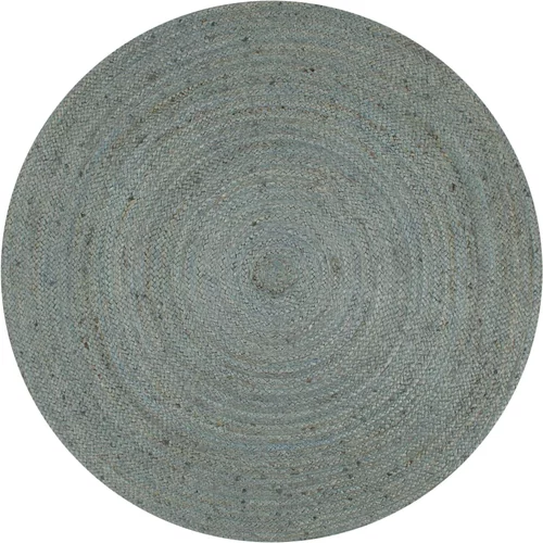  Ručno rađeni tepih od jute okrugli 90 cm maslinastozeleni