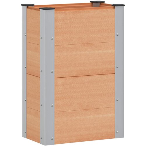  Povišena gredica - Vrtna gredica Smeđa 50 x 30 x 72 cm WPC i aluminij - 50 x 30 x 72 cm Smeđa Cene