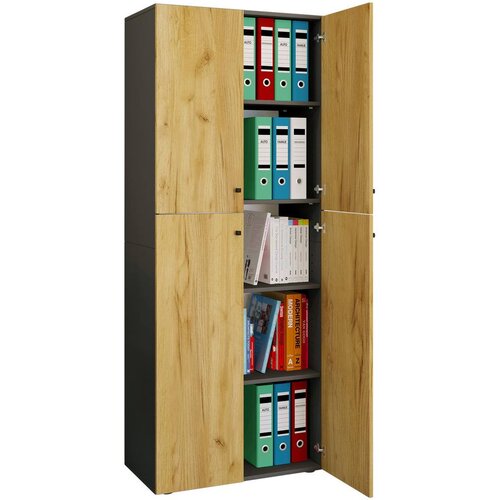 MID.YOU Arhivska Omara Lona Xxl, Antracit, Barva Hrasta Cene