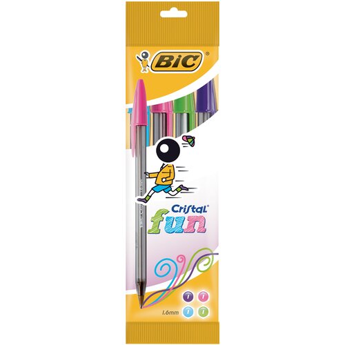 Bic Kemični svinčnik Cristal Fun, vrečka 4, (21656335) Cene
