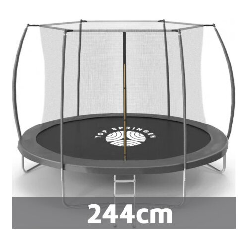 Top Springen Proizvod sa nedostatkom - OUTLET - Ba&amp;scaron;tenska trambolina 244cm Sport Line SL244SIL sa unutra&amp;scaron;njom mrežicom i merdevinama u Slike