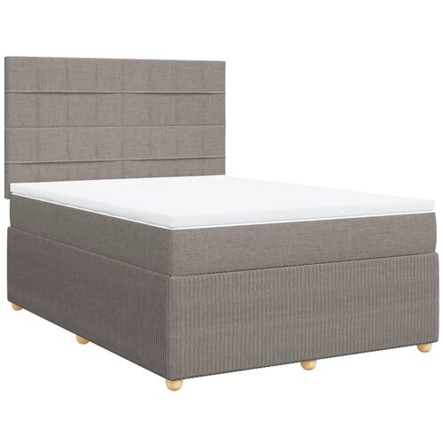 vidaXL Box spring postelja z vzmetnico taupe 140x190 cm blago, (21309764) Cene