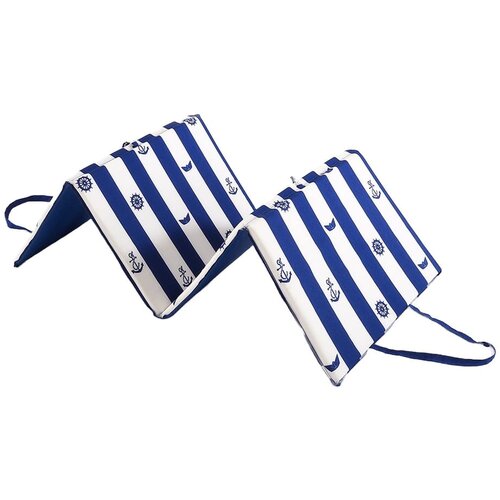 B.E.S. Bijeli/plavi vrtni jastuk za sjedenje za ležaljku 49x137 cm Stripes &amp;ndash; Slike