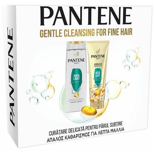 Pantene pro-v aqua light šampon 400ml + 3MM regenerator 200ml gifting pakovanje Slike