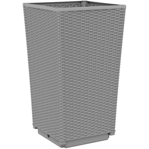  Vrtne sadilice 2 kom svjetlosive 32,5 x 32,5 x 57 cm PP Slike