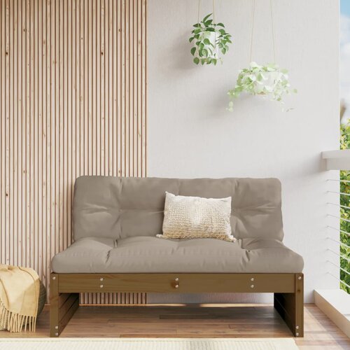  The Living Store Vrtni sredinski kavč medeno rjav 120x80 cm trdna borovina - Vrtni Sredinski Kavč, (21464125) Slike