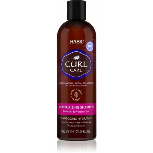 Hask Curl Care vlažilni šampon za valovite in kodraste lase 355 ml