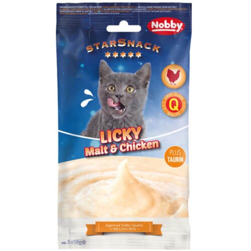 Nobby StarSnack Cat Licky krema, piščanec in slad - 5 x 15 g Cene