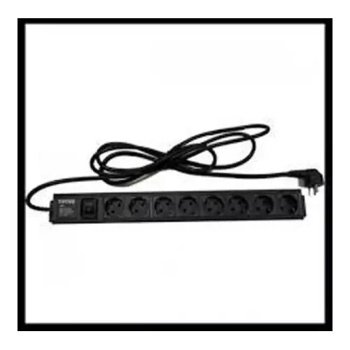  Razvodni PDU panel 19"/1U 220V, 8 mesta, prenaponska zastita, 1.8m (PDU-8SP-1U) Cene