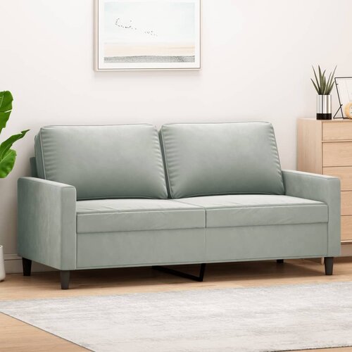 vidaXL Dvosed svetlo siv 140 cm žamet Cene