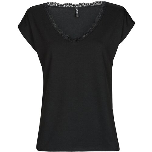 Only Topi & Bluze ONLMOSTER S/S LACE V-NECK TOP CS JRS Črna Cene