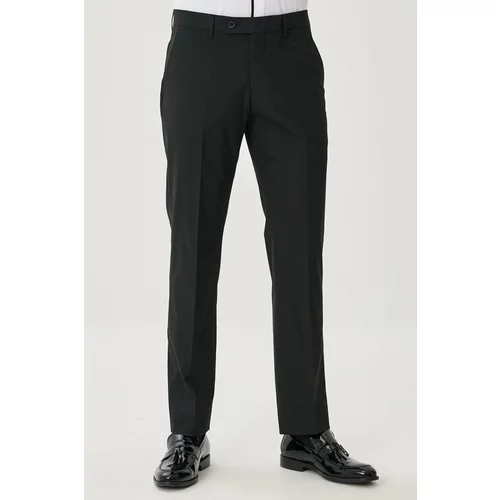 ALTINYILDIZ CLASSICS Men's Black Regular Fit Regular Fit Side Pocket Flexible Trousers