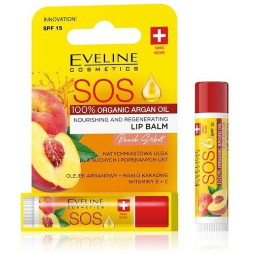 Eveline Sos Regeneri&scaron;uc&acute;i balzam SPF15, Peach , 4,2g Cene
