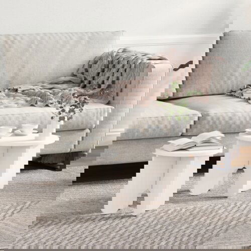 VidaXL Set kavno mizico 2 pcs Bela 39.5 x 39.5 x 30 cm Slike